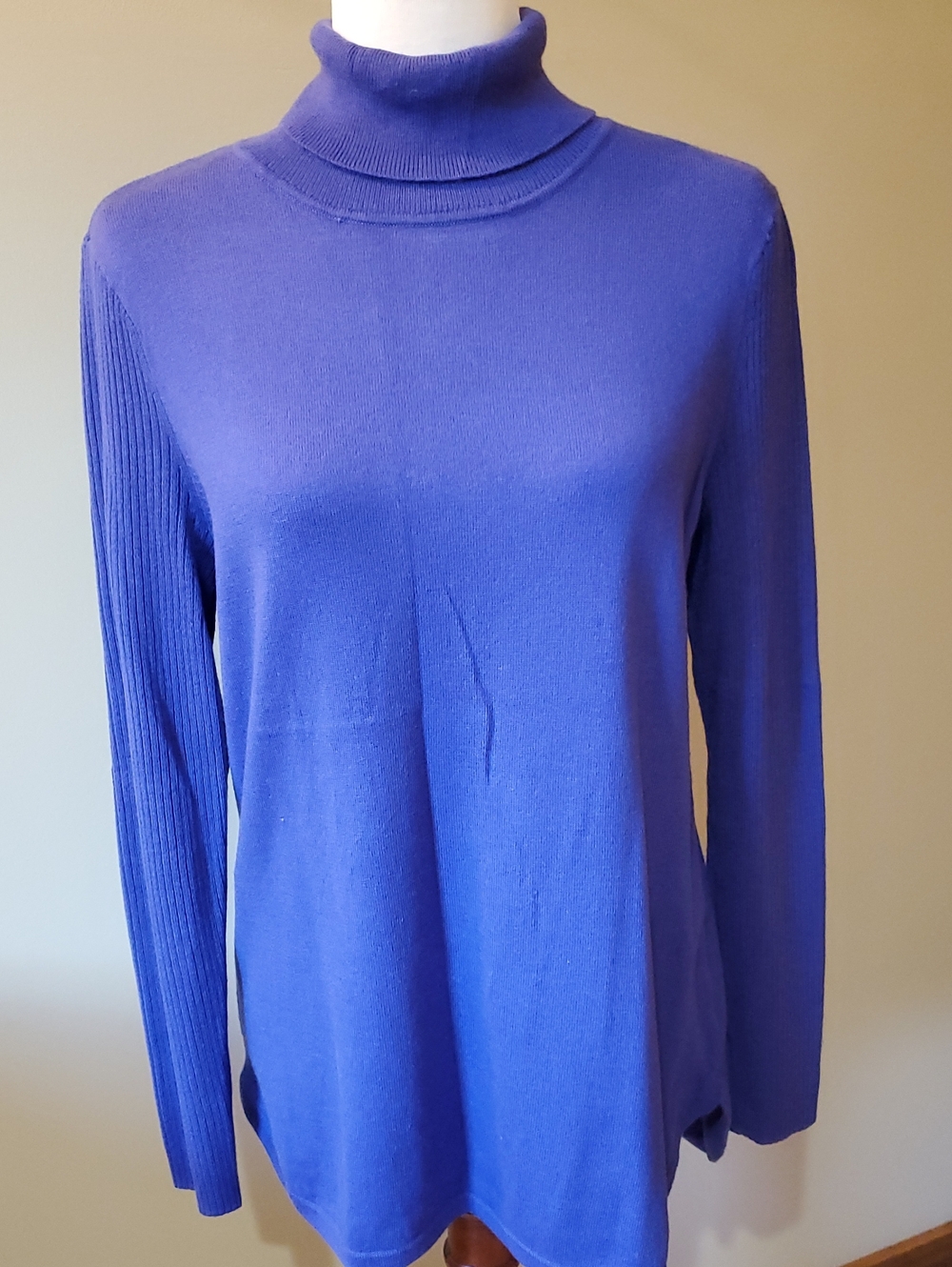 Talbots Classic Purple Turtleneck Long-Sleeve Top